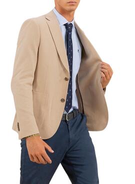 Blazer El Pulpo Maille Structurée Camel pour Homme