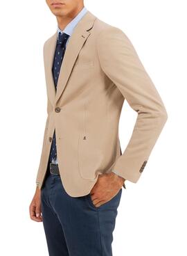 Blazer El Pulpo Maille Structurée Camel pour Homme