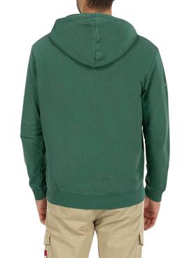 Sweat à Capuche El Pulpo Brodé Vert pour Homme