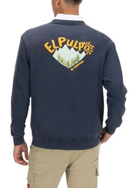 Sweatshirt El Pulpo Imprimé Nature Marine pour Homme