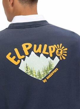 Sweatshirt El Pulpo Imprimé Nature Marine pour Homme