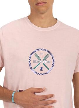 T-shirt El Pulpo Imprimé Rame Rose pour Homme