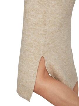 Robe Vila Vima Tricot Beige pour Femme