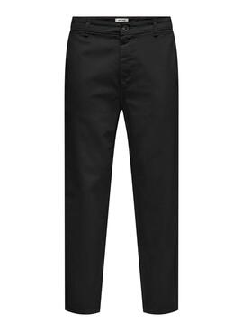 Pantalon Chino Only and Sons Noir pour Homme