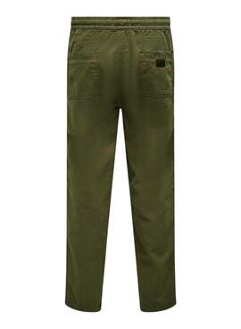 Pantalon Only and Sons Sinus Loose Vert pour Homme