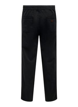 Pantalon Only and Sons Sinus Loose Noir pour Homme