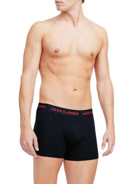 Pack de 3 Boxers Jack and Jones Noir Logo pour Homme