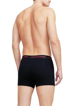 Pack de 3 Boxers Jack and Jones Noir Logo pour Homme