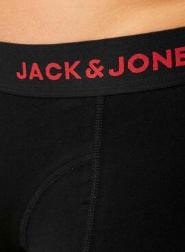 Pack de 3 Boxers Jack and Jones Noir Logo pour Homme