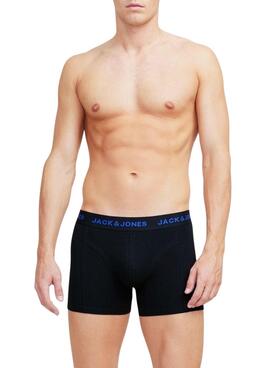 Pack de 3 Boxers Jack and Jones Noir Logo pour Homme