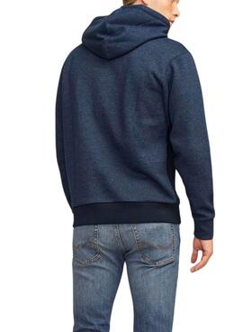 Sweat-shirt Jack and Jones Blocked Marine pour Homme