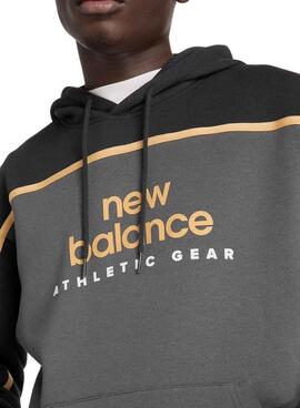 Sweat-shirt New Balance Fleece Hoodie Gris pour Homme