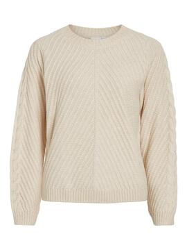 Pull Vila Vierin Beige pour femme