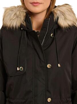 Parka Naf Naf Bupark Noir pour femme