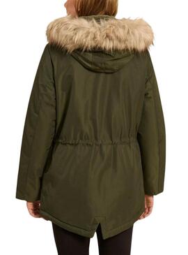 Parka Naf Naf Bupark Vert pour femme