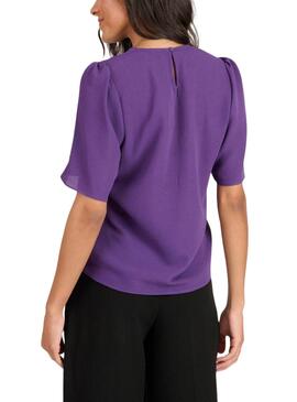 Blouse Naf Naf Nœud Violet pour femme