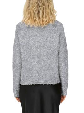 Pull Only Cirola Gris pour femme