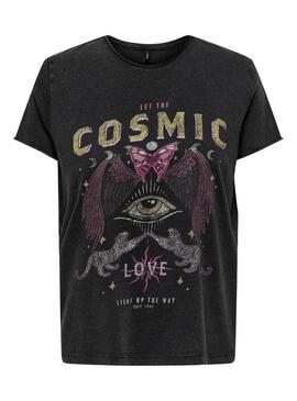 T-shirt Only Lucy Cosmique Noir pour femme