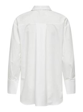 Chemise Only Moco Blanche Nœud Noir pour femme