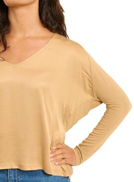 T-shirt Naf Naf Lossa Camel pour femme