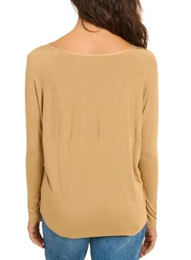 T-shirt Naf Naf Lossa Camel pour femme