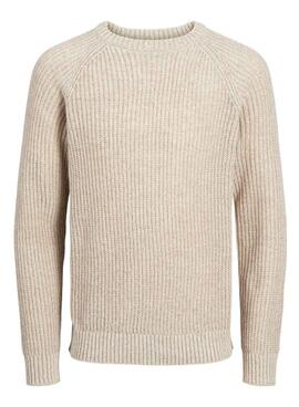 Pull Jack and Jones Jones Beige pour homme