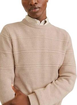 Pull Jack and Jones Jerry Beige pour homme