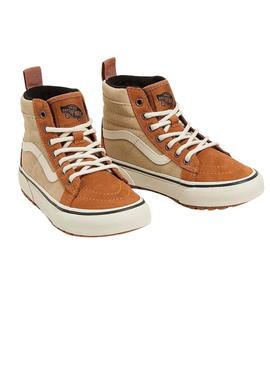 Chaussures Vans MTE SK8-Hi en cuir camel pour enfants