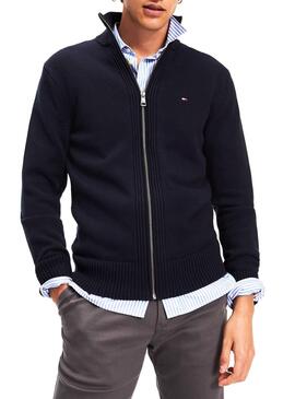 Maillot Tommy Hilfiger Chunky Cotton Zip Navy