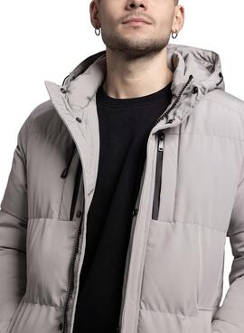 Parka Klout Andorra matelassée grise pour homme