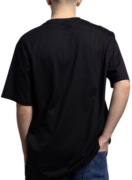 T-shirt Klout basique brodé noir pour homme