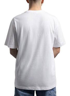 T-shirt basique Klout brodée blanc pour homme