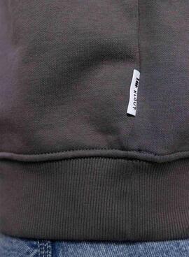 Sweat à capuche Klout Mid Zip gris pour homme