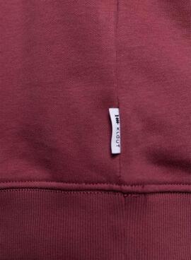 Sweatshirt Klout Mid Zip bordeaux pour homme.