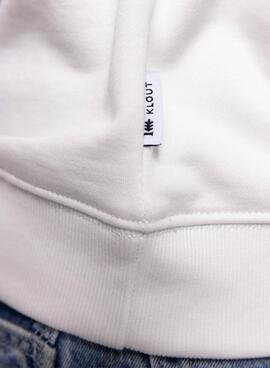 Sweat à capuche Klout Mid Zip blanc pour homme