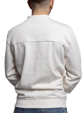 Sweat à capuche Klout Mid Zip blanc pour homme