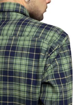 Chemise Klout Tartan verte pour homme