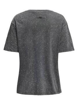 T-shirt Only Molly grise pour femme.