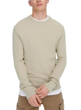 Maillot Only and Sons Phil beige pour homme