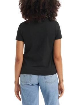 T-shirt Levi's The Perfect Tee Shine noir pour femme.