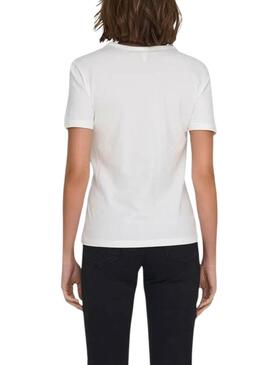 T-shirt Only Alba blanc pour femme