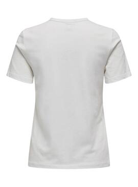 T-shirt Only Alba blanc pour femme