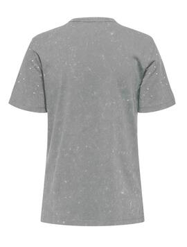 T-shirt Only Zen gris pour femme