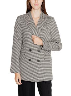 Blazer Only Lettie pied-de-poule noir pour femme