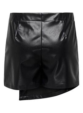 Jupe-culotte en similicuir noir Only Collie pour femme.