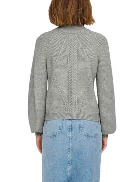 Pull gris pour femme Jersey Only Katia