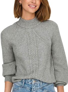 Pull gris pour femme Jersey Only Katia