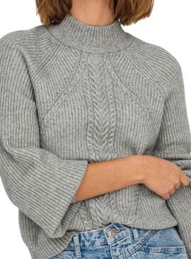 Pull gris pour femme Jersey Only Katia