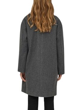 Manteau Only Blake Oversize gris pour femme