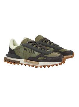 Chaussures Lacoste Elite Active vertes pour hommes